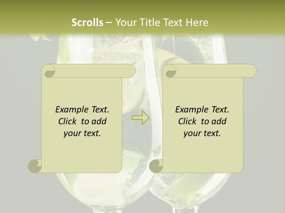 Water Glass Herb PowerPoint Template