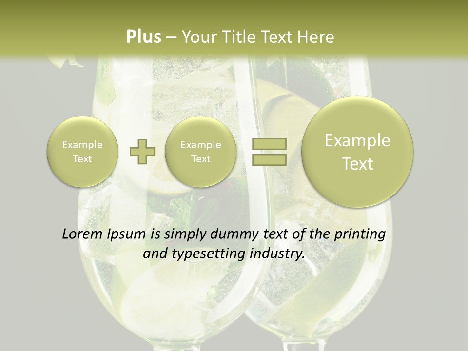 Water Glass Herb PowerPoint Template