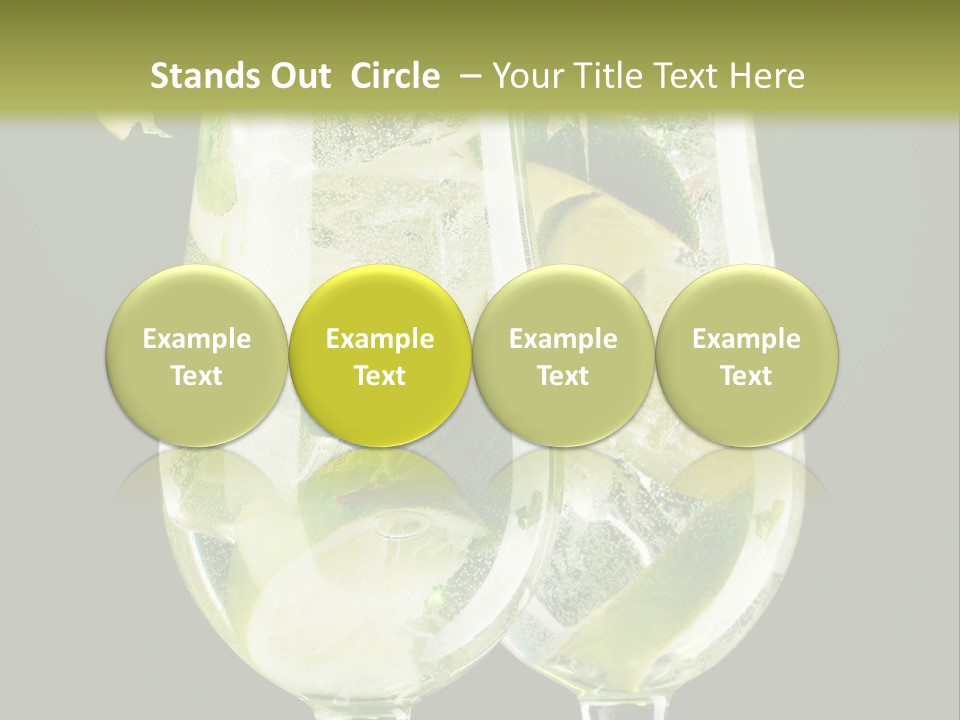 Water Glass Herb PowerPoint Template