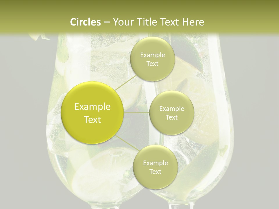 Water Glass Herb PowerPoint Template