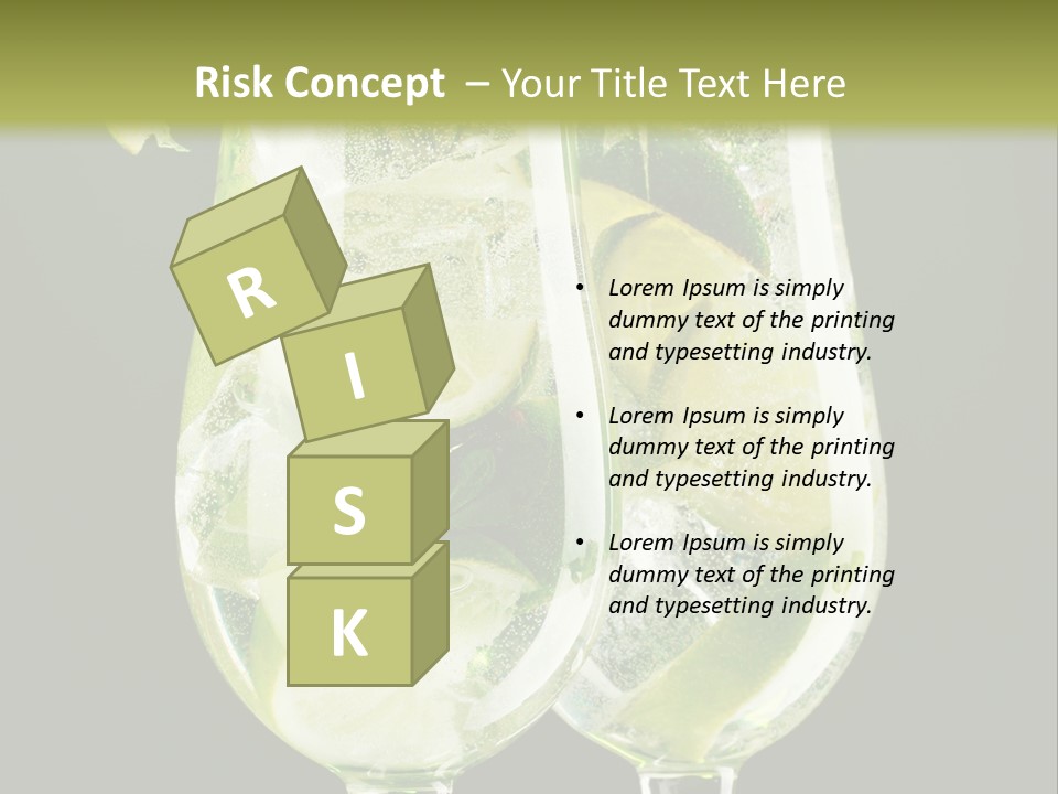 Water Glass Herb PowerPoint Template