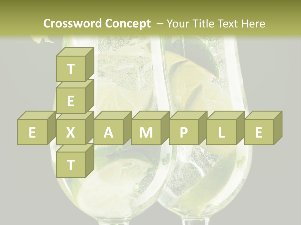 Water Glass Herb PowerPoint Template