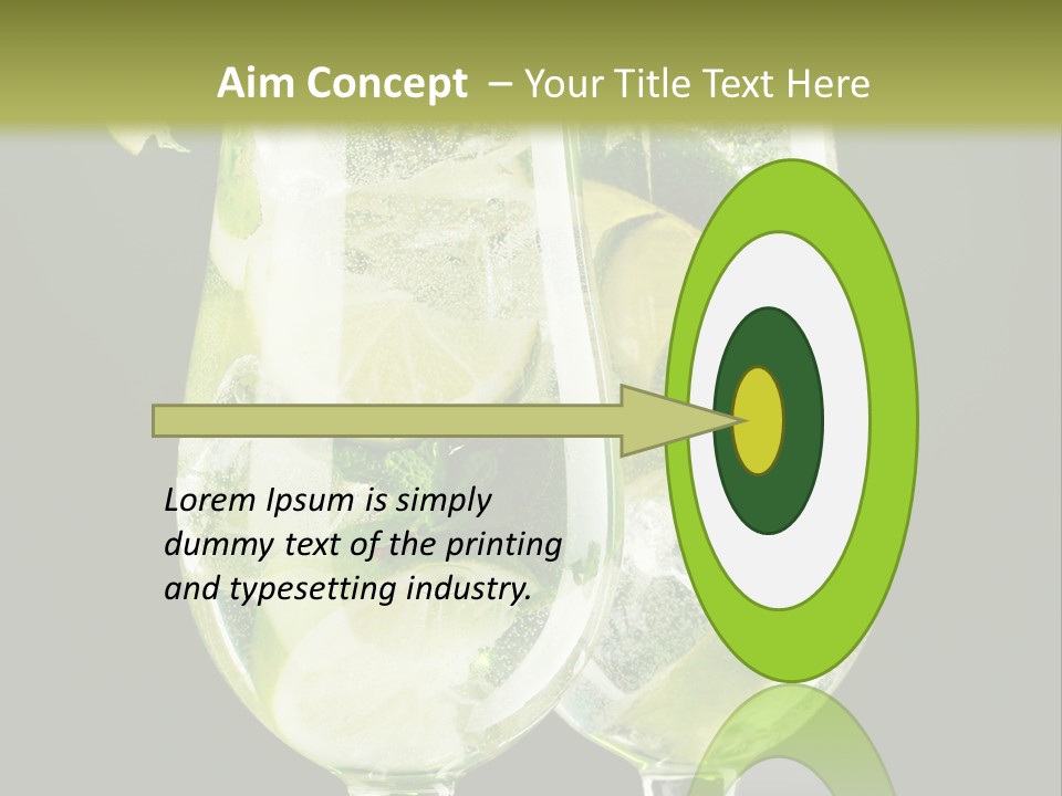 Water Glass Herb PowerPoint Template