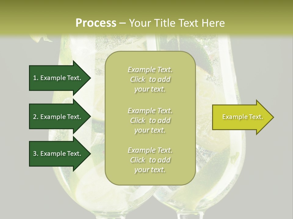 Water Glass Herb PowerPoint Template