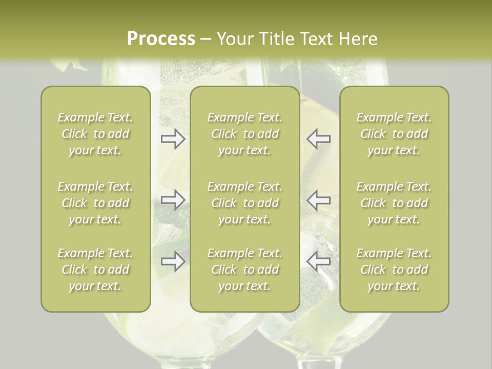 Water Glass Herb PowerPoint Template