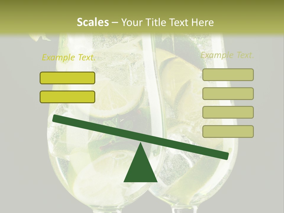 Water Glass Herb PowerPoint Template