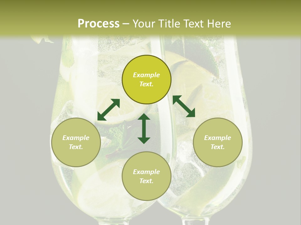 Water Glass Herb PowerPoint Template