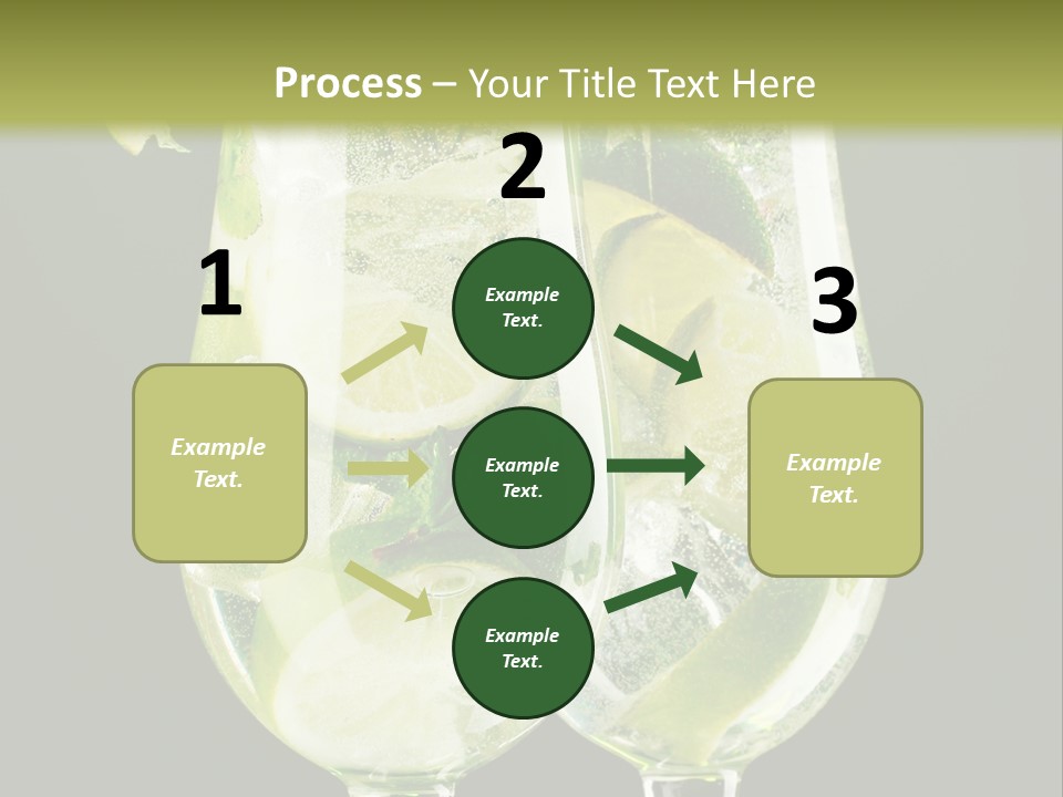 Water Glass Herb PowerPoint Template