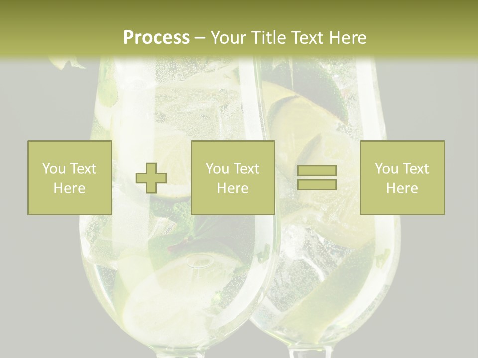 Water Glass Herb PowerPoint Template