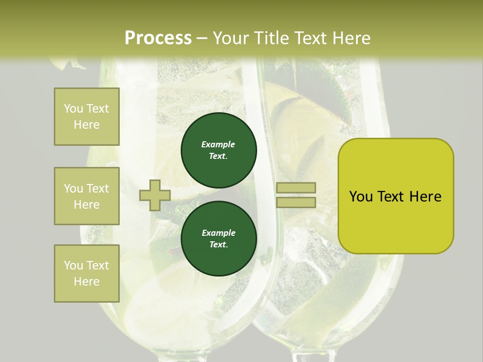 Water Glass Herb PowerPoint Template