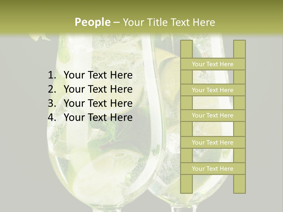 Water Glass Herb PowerPoint Template