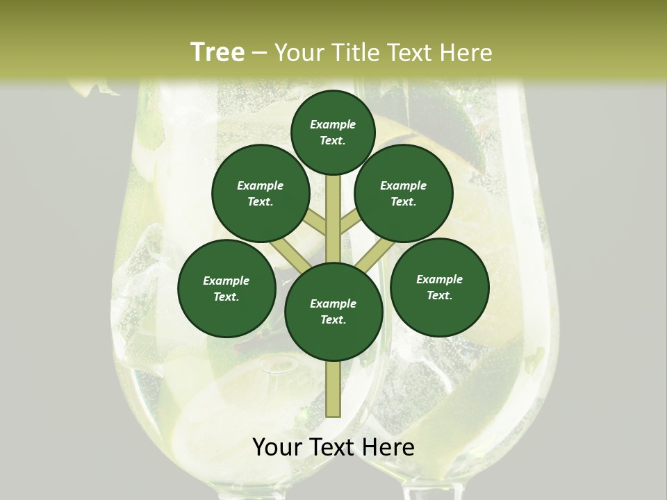 Water Glass Herb PowerPoint Template