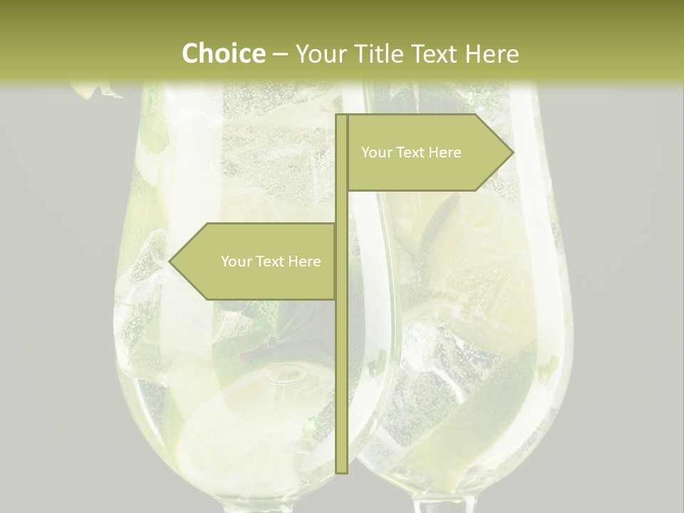 Water Glass Herb PowerPoint Template