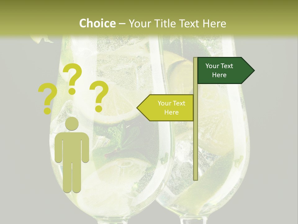 Water Glass Herb PowerPoint Template