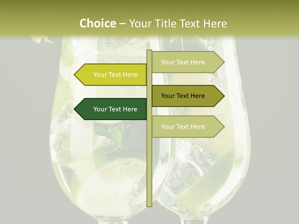 Water Glass Herb PowerPoint Template