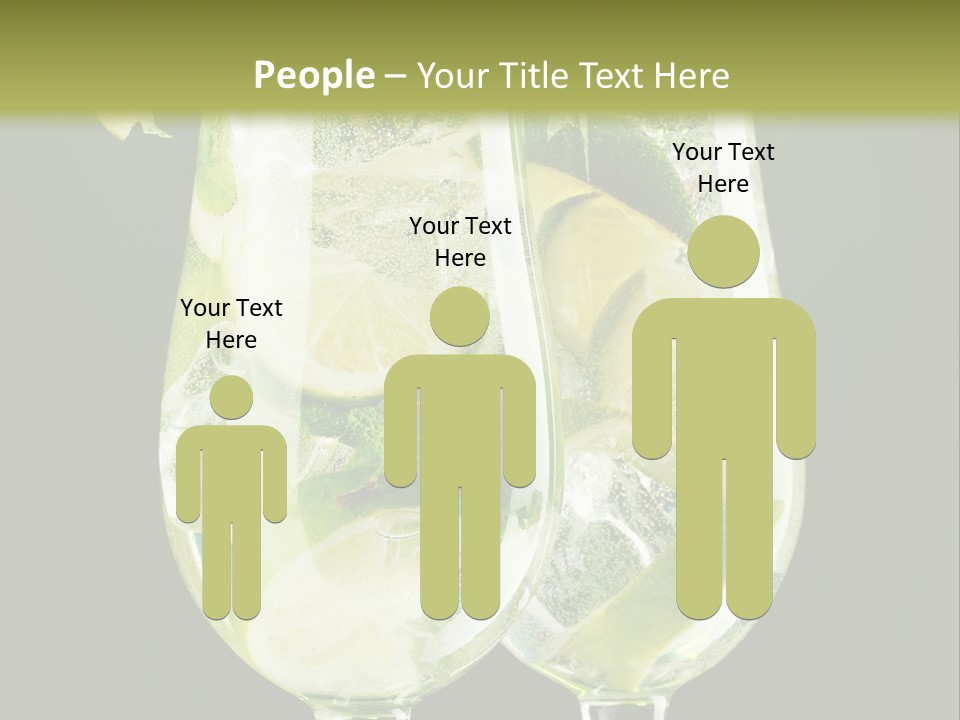 Water Glass Herb PowerPoint Template