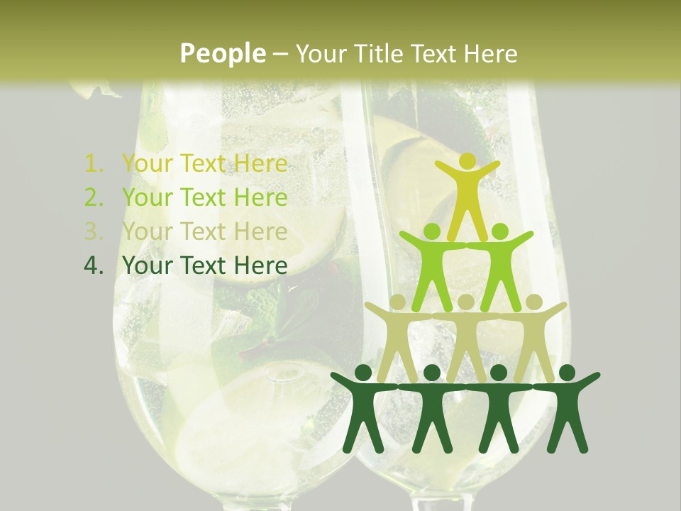 Water Glass Herb PowerPoint Template