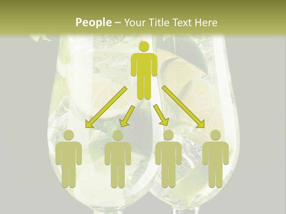 Water Glass Herb PowerPoint Template