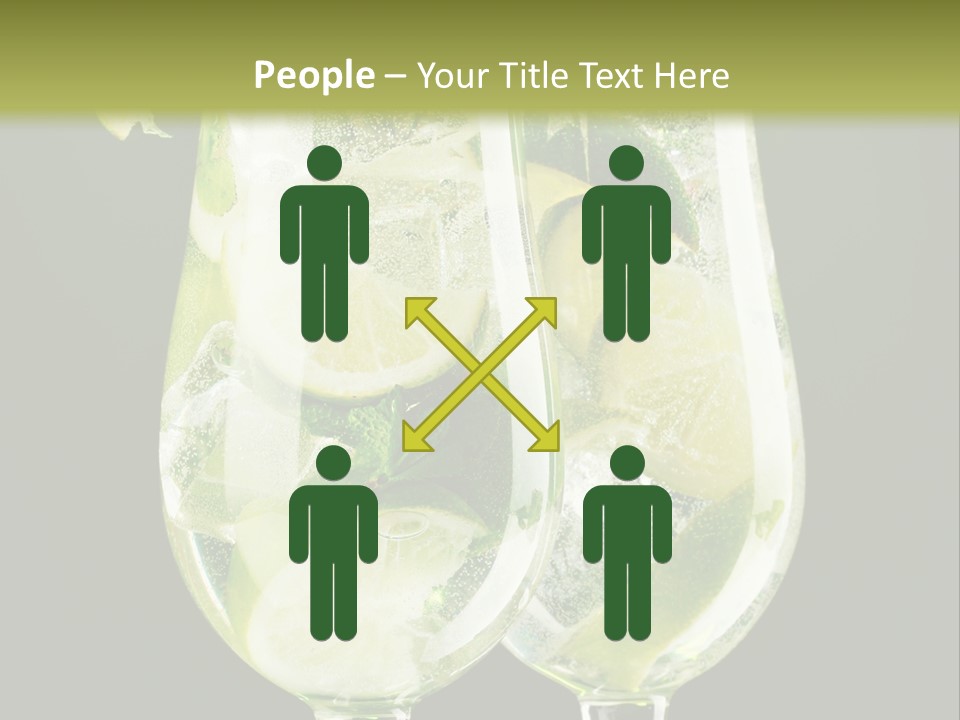 Water Glass Herb PowerPoint Template