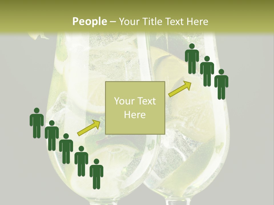 Water Glass Herb PowerPoint Template