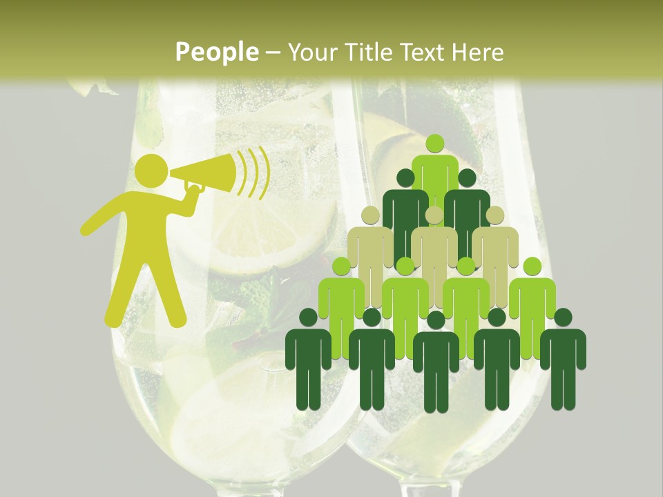 Water Glass Herb PowerPoint Template