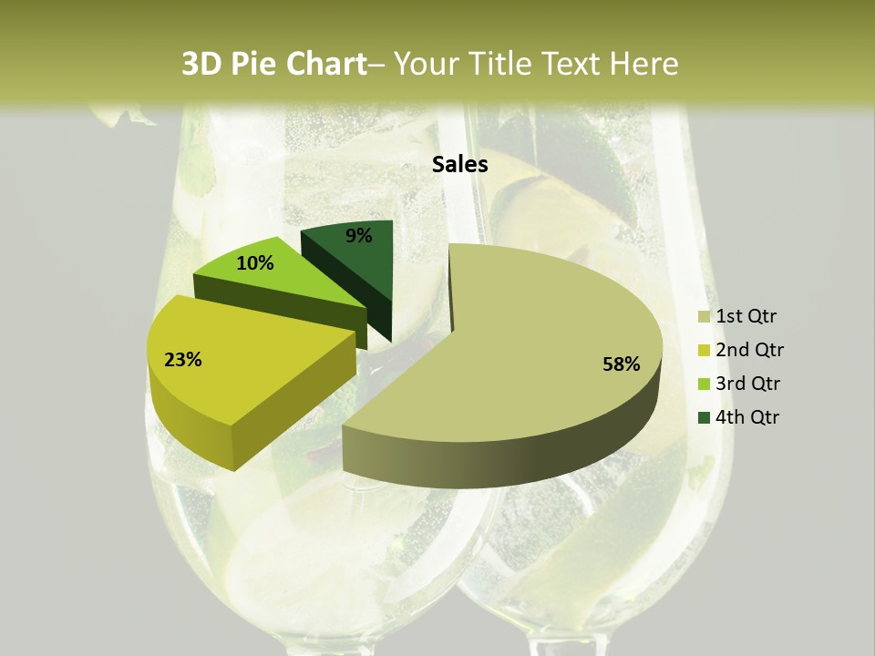 Water Glass Herb PowerPoint Template