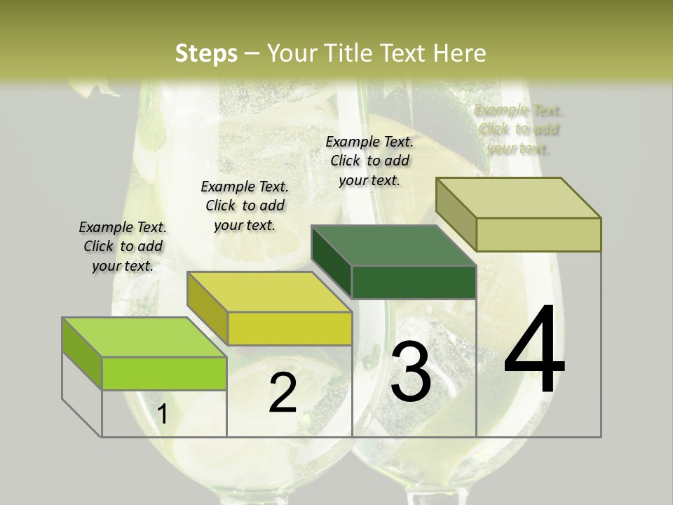 Water Glass Herb PowerPoint Template