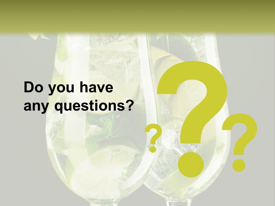 Water Glass Herb PowerPoint Template