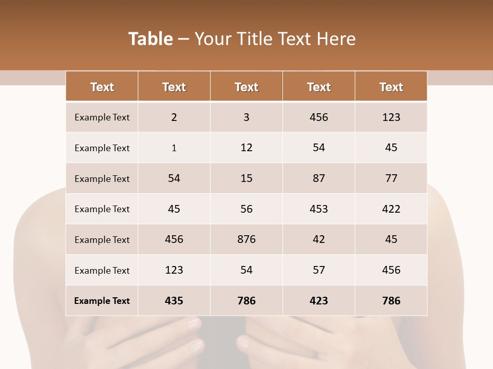 Isolated  Table PowerPoint Template
