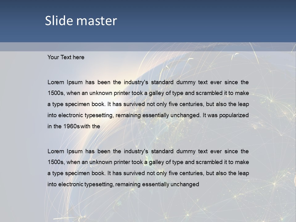 Tourism Earth Continent PowerPoint Template