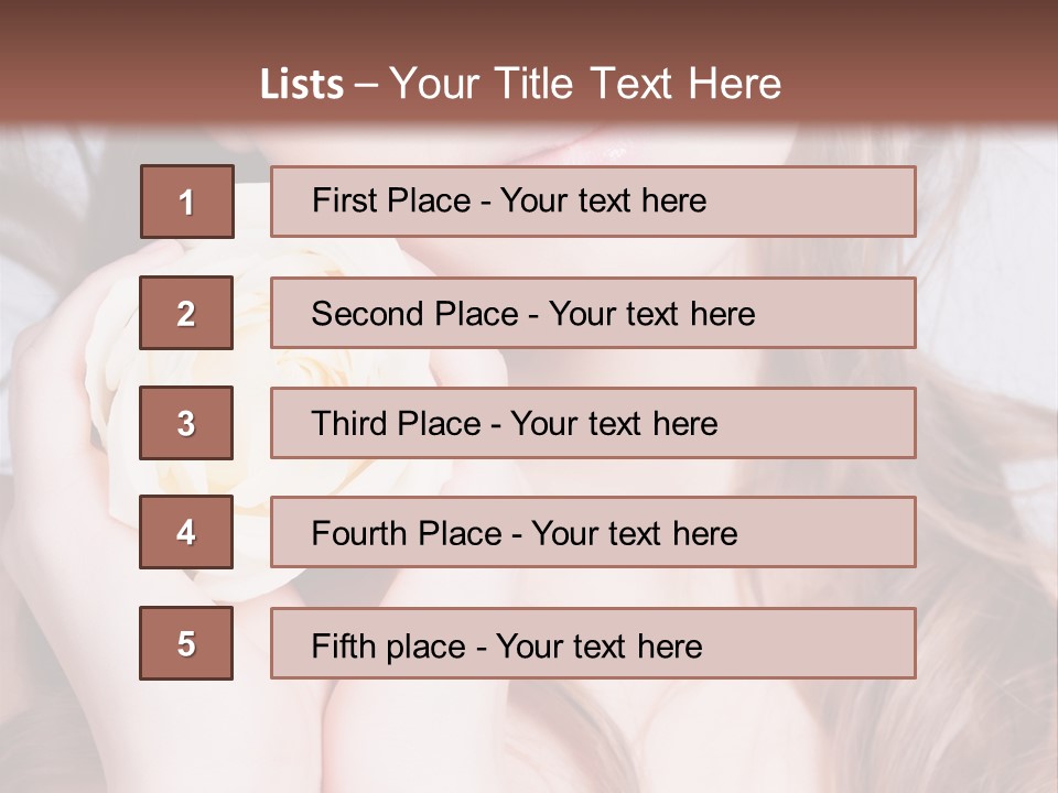 Girl Glamor Romantic PowerPoint Template
