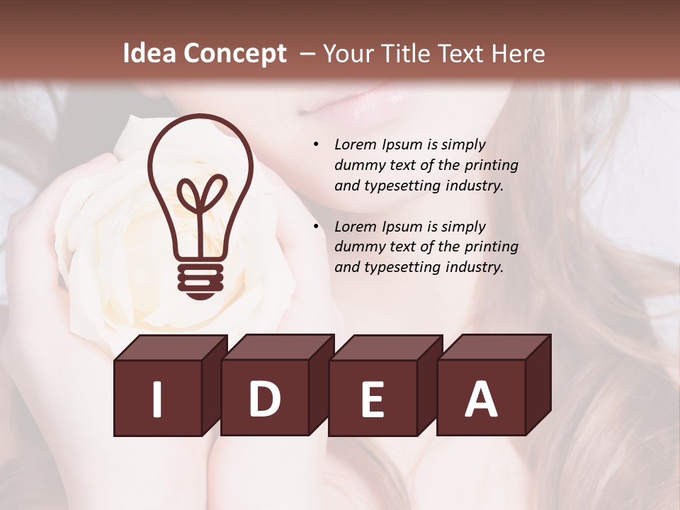 Girl Glamor Romantic PowerPoint Template