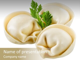 Pelmeni Cook Isolated PowerPoint Template