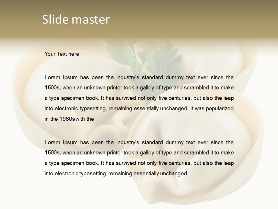 Pelmeni Cook Isolated PowerPoint Template