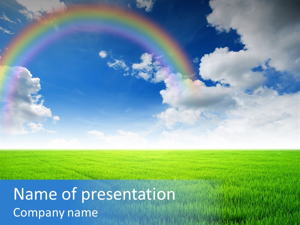 Cloud Ripe Grass PowerPoint Template