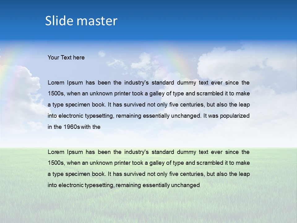 Cloud Ripe Grass PowerPoint Template