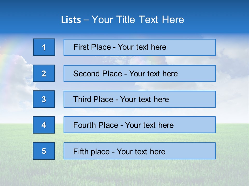 Cloud Ripe Grass PowerPoint Template