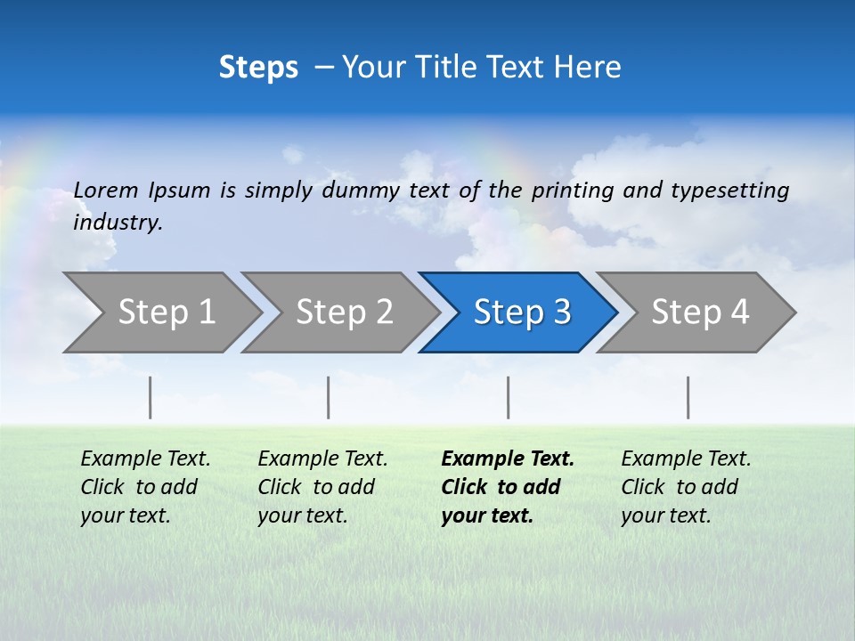 Cloud Ripe Grass PowerPoint Template