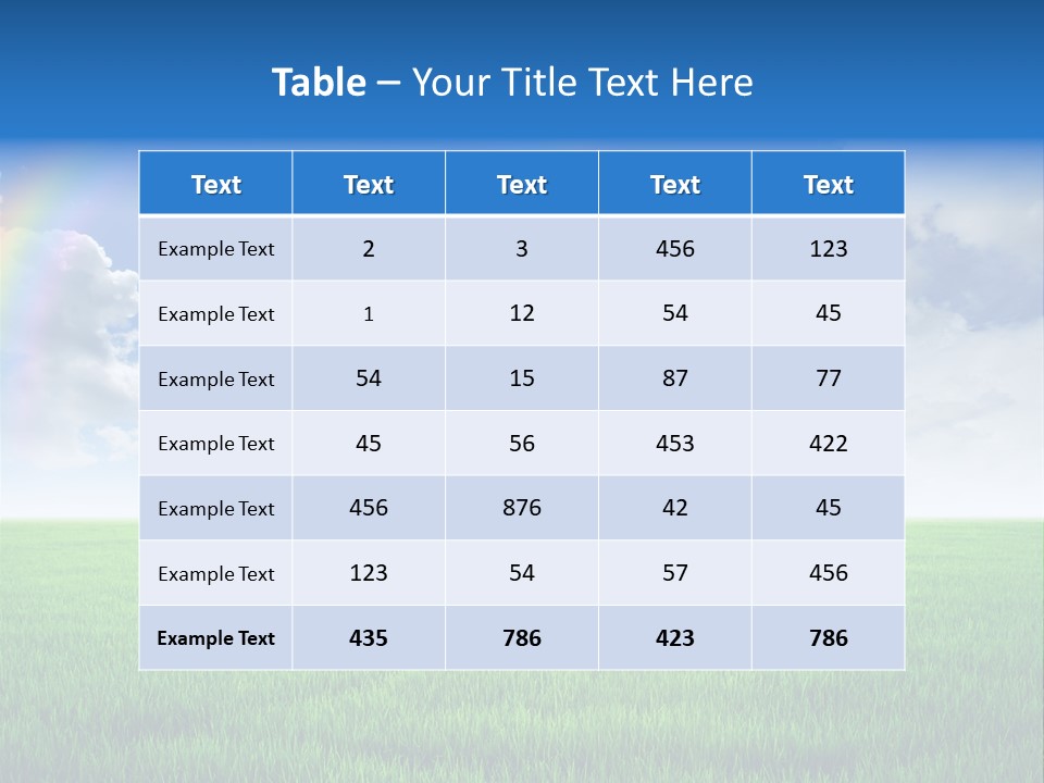 Cloud Ripe Grass PowerPoint Template