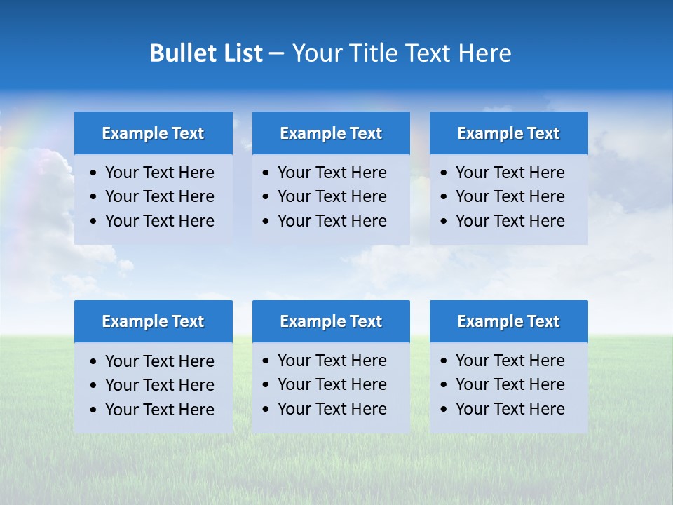 Cloud Ripe Grass PowerPoint Template
