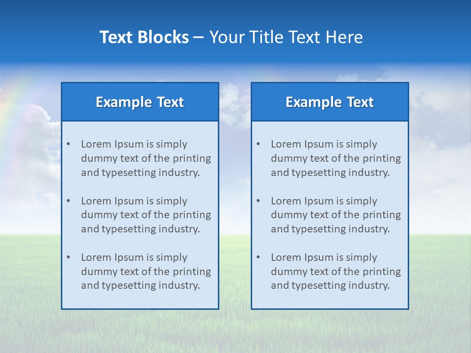 Cloud Ripe Grass PowerPoint Template