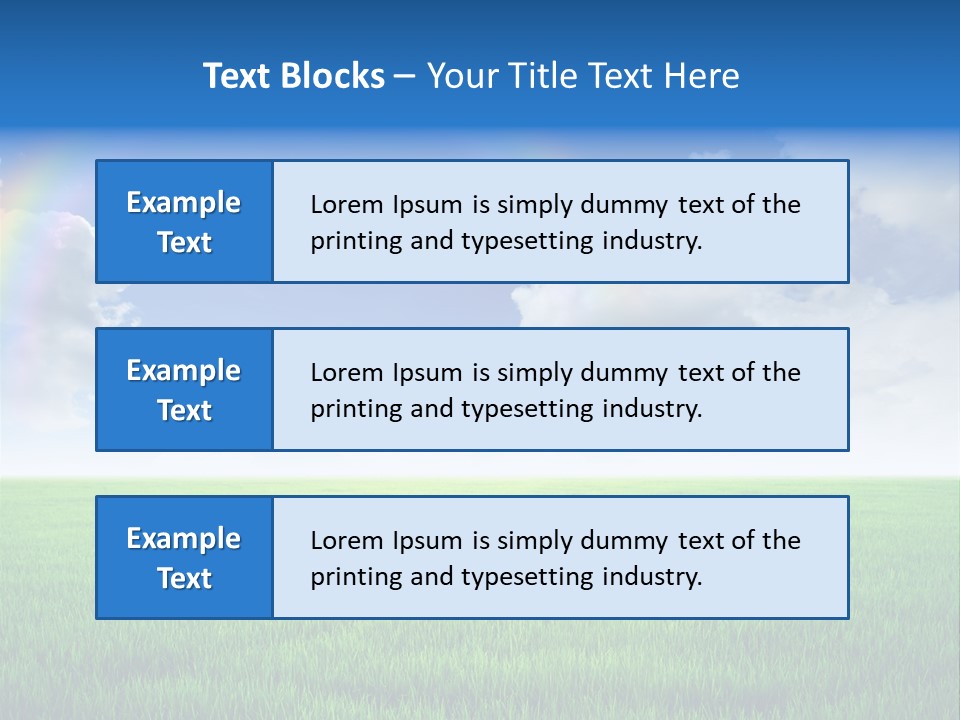 Cloud Ripe Grass PowerPoint Template