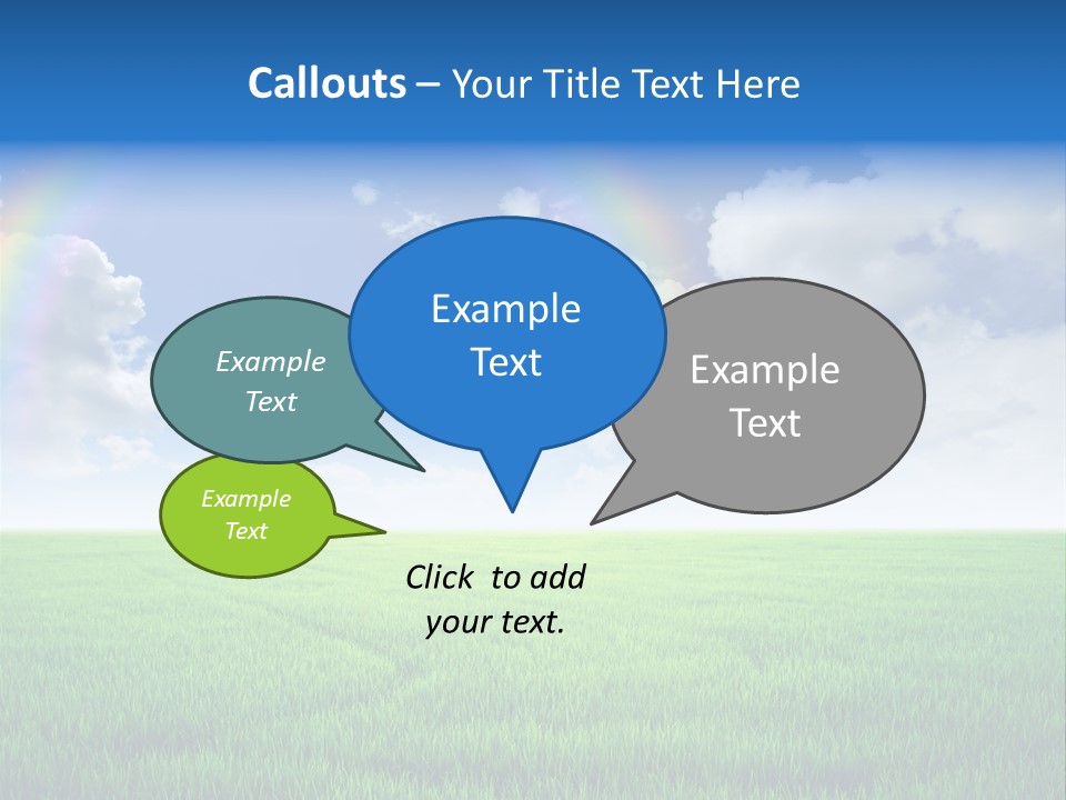 Cloud Ripe Grass PowerPoint Template