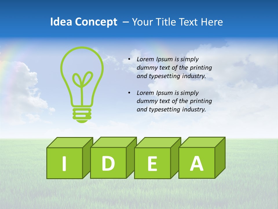 Cloud Ripe Grass PowerPoint Template