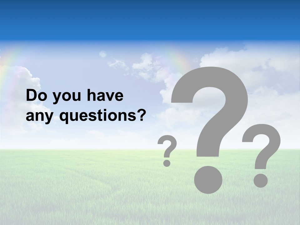 Cloud Ripe Grass PowerPoint Template