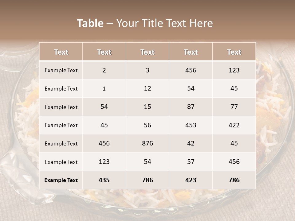 Dinner Pakistani Indian PowerPoint Template
