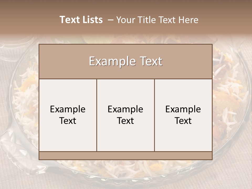 Dinner Pakistani Indian PowerPoint Template