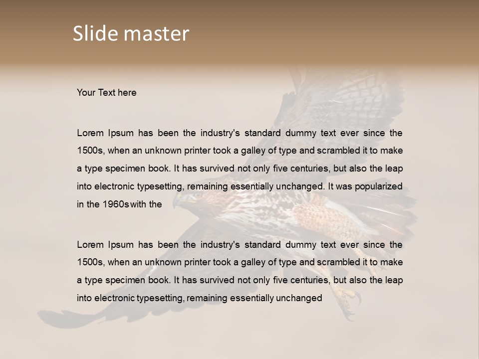 Wingspread Elegance Raptors PowerPoint Template