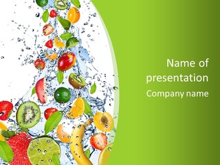 White Refreshment Banana PowerPoint Template