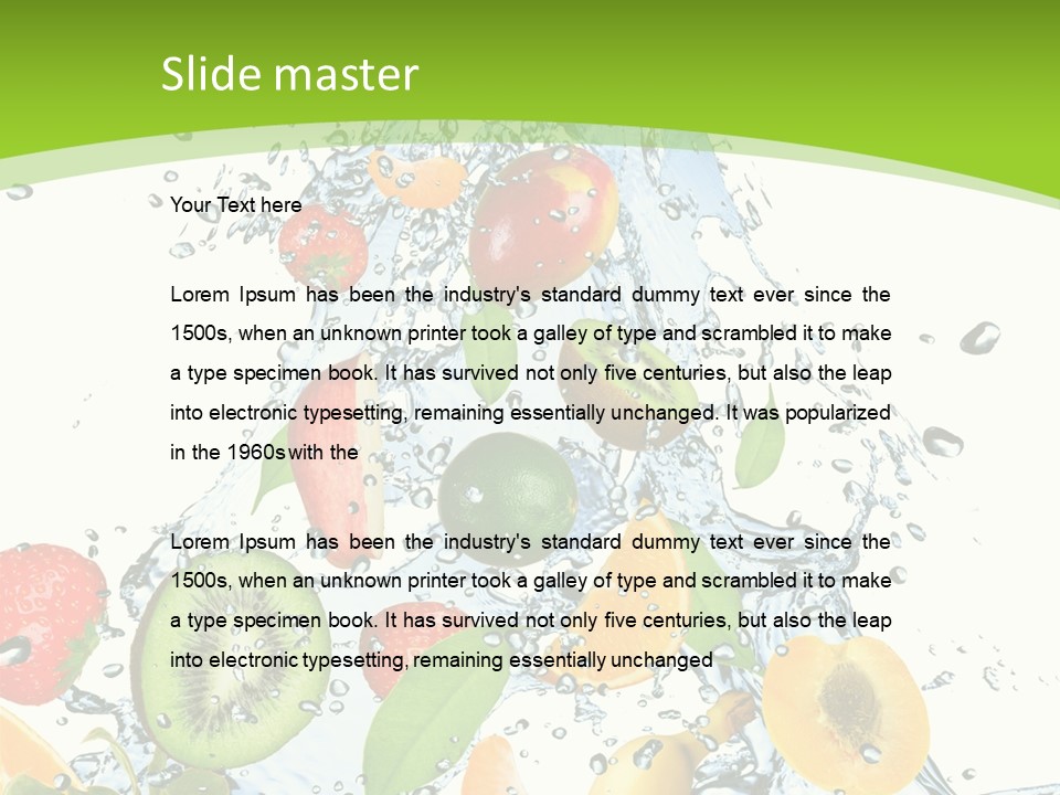 White Refreshment Banana PowerPoint Template
